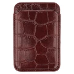 Selencia Croco Kartenhalter mit MagSafe - Burgundy