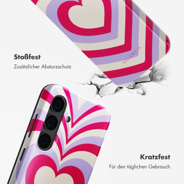 Selencia Vivid Backcover Samsung Galaxy S24 - Double Hearts Rubine Red Lilac