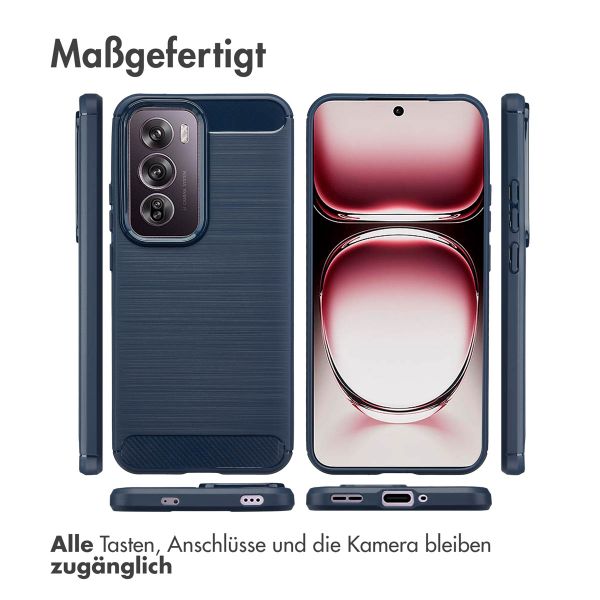 imoshion Brushed Back Cover Oppo Reno 12 Pro - Dunkelblau