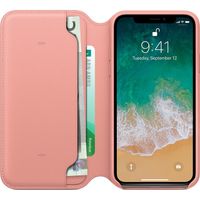 Apple Leather Folio Klapphülle Pink für das iPhone X / Xs