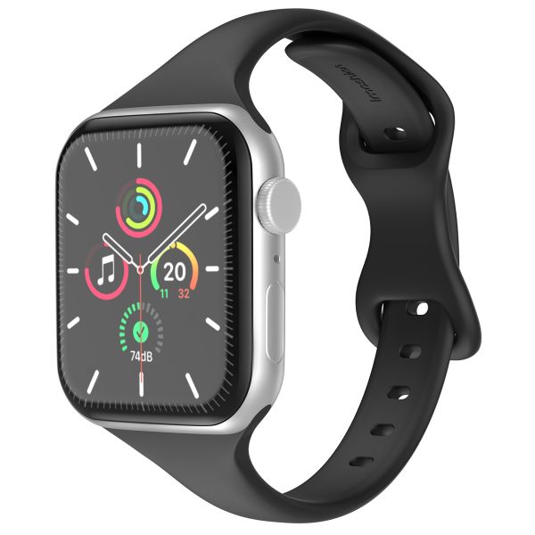 imoshion Slim Silikonarmband für die Apple Watch Series 1-10 / SE / Ultra (2) (44/45/46/49 mm) - Schwarz