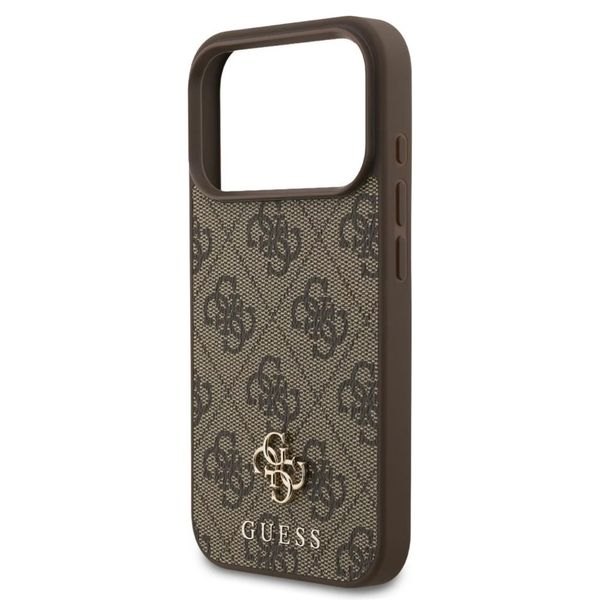 Guess 4G Metal Logo Back Cover MagSafe Apple iPhone 17 Pro - Braun