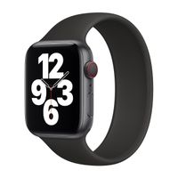 Apple Silikon Solo Loop für das  Apple Watch | 44/45/46/49 mm - Größe 7 - Black
