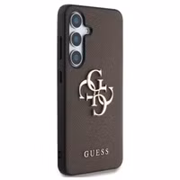 Guess 4G Metal Logo Saffiano Backcover für das Samsung Galaxy S25 - Brown