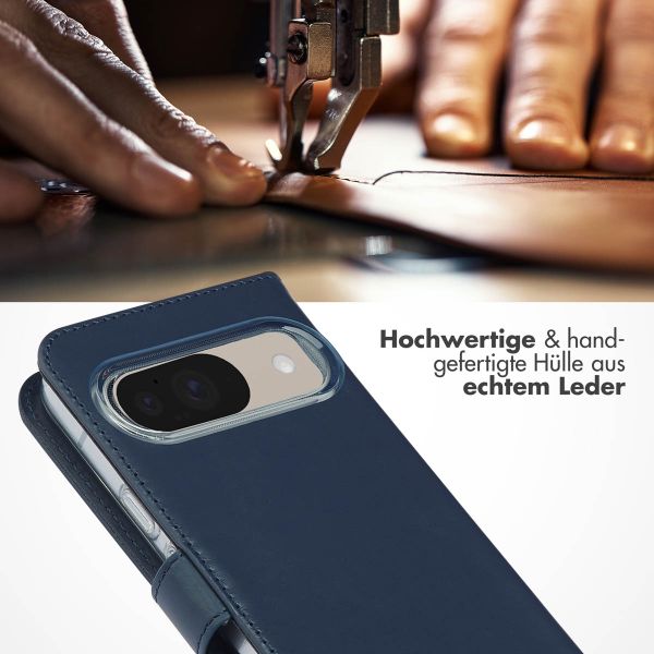 Selencia Echtleder Klapphülle Google Pixel 10 / 10 Pro - Blau