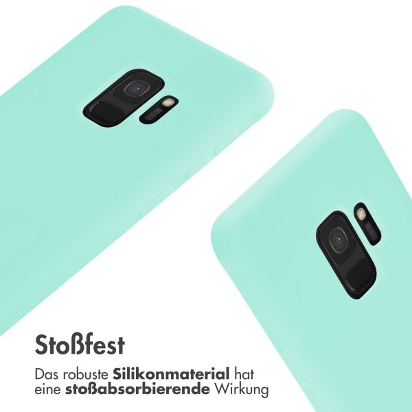 imoshion Silikonhülle mit Band für das Samsung Galaxy S9 - Mintgrün