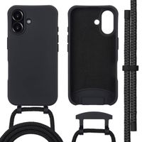 imoshion Color Backcover mit abtrennbarem Band MagSafe für das Apple iPhone 16 - Black