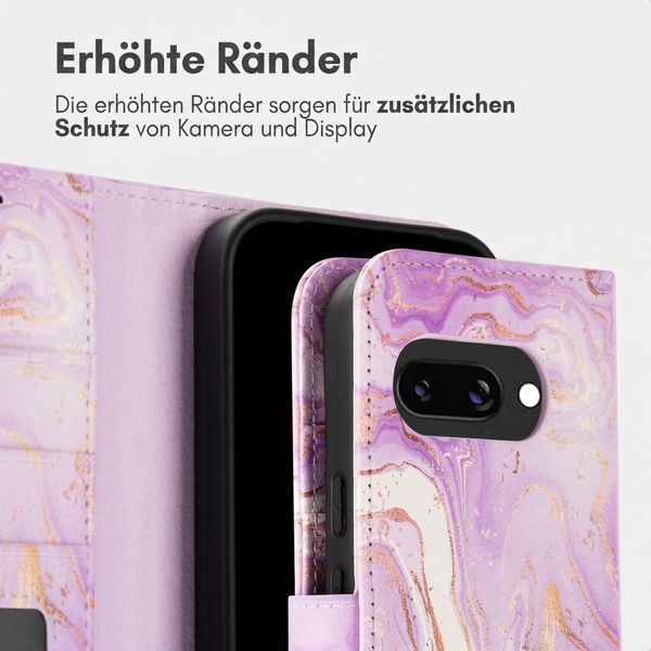 imoshion Design Klapphülle Google Pixel 9A - Purple Marble