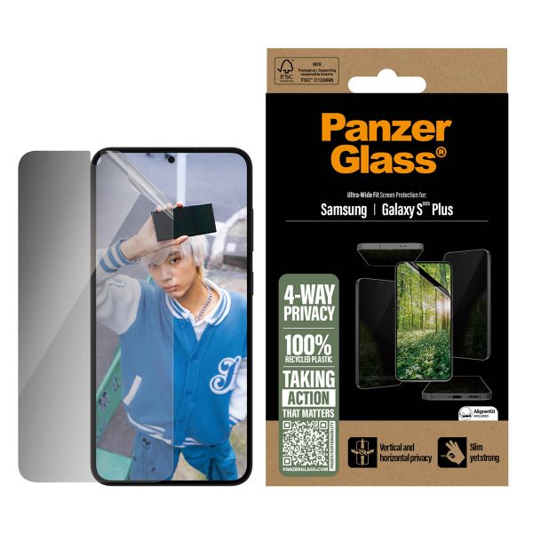 PanzerGlass Matrix Recycled 4-Way Privacy Displayschutz für das Samsung Galaxy S25 Plus