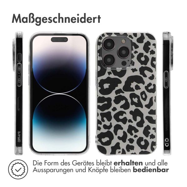 imoshion Design Hülle Apple iPhone 14 Pro - Leopard Transparent