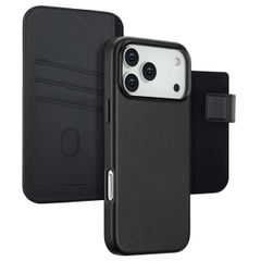 Accezz 2-in-1 Klapphülle aus Leder mit MagSafe Apple iPhone 17 Pro Max - Onyx Black