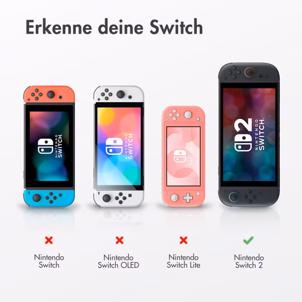 imoshion Tennisschläger Nintendo Switch 2 – 2er Set – Blau/Rosa