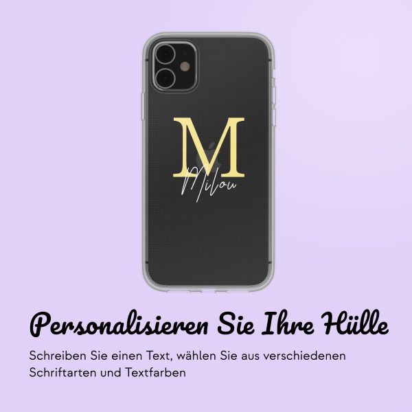 Personalisierte Hülle mit Buchstaben iPhone SE (2022 / 2020) / 8 / 7 - Transparent