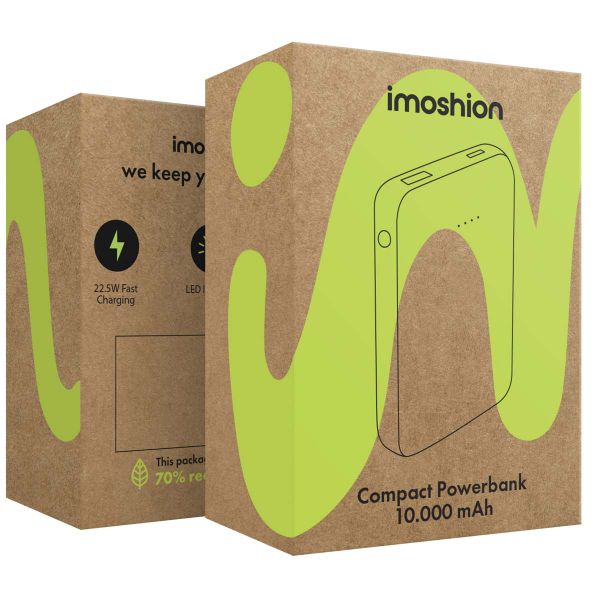 imoshion Kompakte Powerbank 10.000 mAh - Schwarz