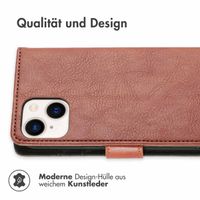 imoshion Luxuriöse Klapphülle für das iPhone 15 Plus - Braun