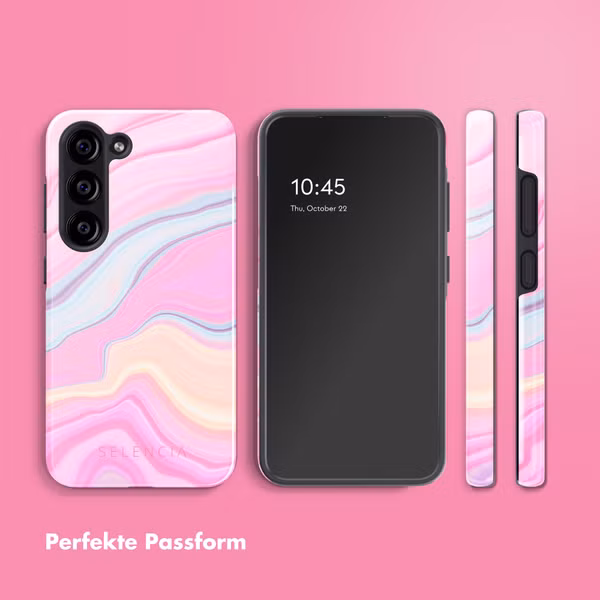 Selencia Vivid Back Cover Samsung Galaxy S23 - Pastel Lipstick Marble