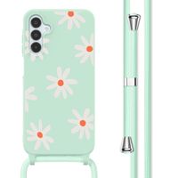 imoshion SilikonHülle design mit Band Samsung Galaxy A15 (5G/4G) - Green Flower Distance