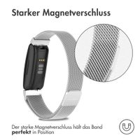 imoshion Mailändische Magnetarmband für das Fitbit Inspire - Größe S - Silber