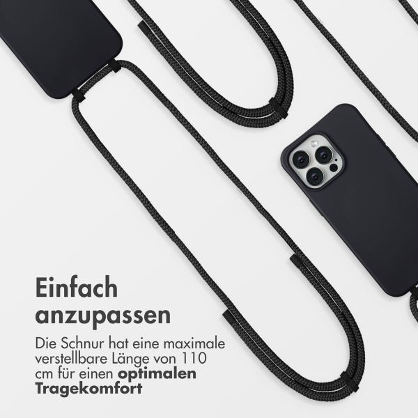imoshion Color Backcover mit abnehmbarem Handykette und MagSafe Apple iPhone 14 Pro Max - Schwarz