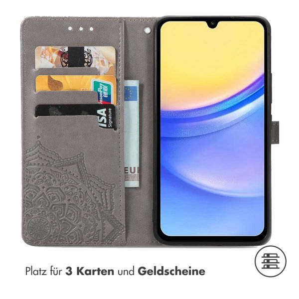 imoshion Mandala Klapphülle Samsung Galaxy A15 (5G/4G) - Grau