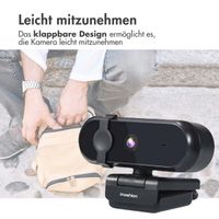 imoshion Webcam 2K QHD - Geeignet für Laptops und Computer - Schwarz