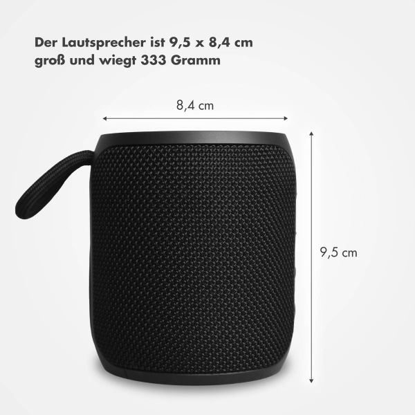 Selencia AquaPlay Bluetooth-Lautsprecher - Drahtloser Lautsprecher - Wasserdicht - Black