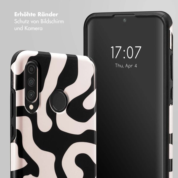 Selencia Vivid Tough Back Cover für das Huawei P30 Lite - Art Wave Black