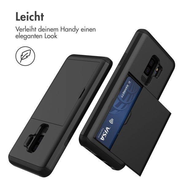 imoshion Backcover mit Kartenfach für das Samsung Galaxy S9 Plus - Schwarz