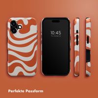 Selencia Vivid Tough Back Cover MagSafe für das iPhone 16 - Dream Swirl Orange