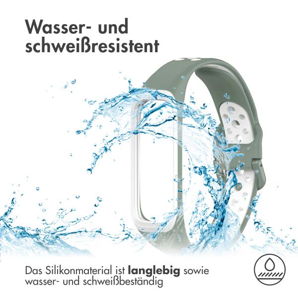 imoshion Silikonband Sport für das Samsung Galaxy Fit 2 - Grün / Weiß