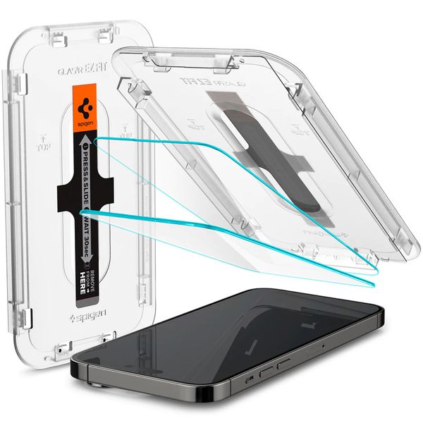 Spigen GLAStR Fit Displayschutzfolie  + Applicator 2-pack für das Apple iPhone 14 Pro