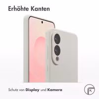 Accezz Liquid Silikoncase mit MagSafe Samsung Galaxy S25 Edge - Stone