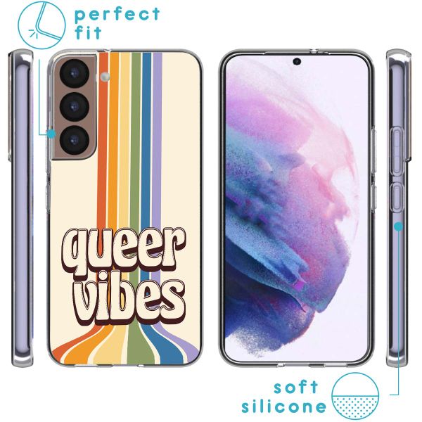 imoshion Design Hülle für das Samsung Galaxy S22 - Rainbow Queer vibes