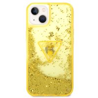 Guess Liquid Glitter Back Cover für das iPhone 14 - Gelb