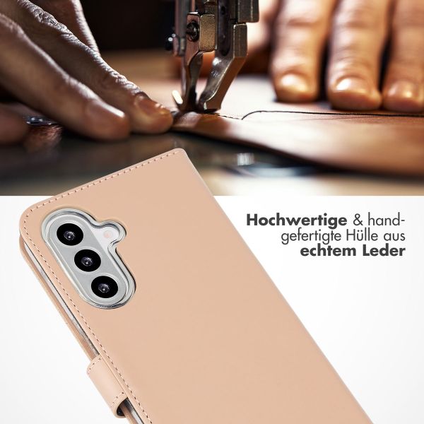Selencia Echtleder Klapphülle Samsung Galaxy A26 - Dusty Pink