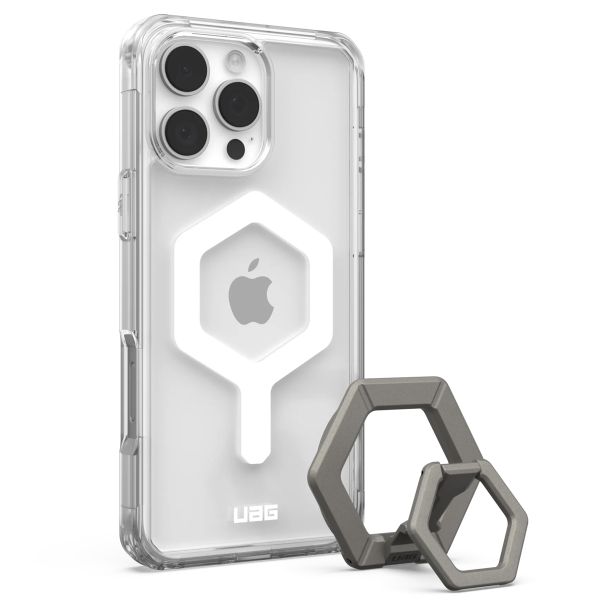 UAG Plyo Pro back Cover + Magnetic Ring Stand für das iPhone 16 Pro Max - Ice