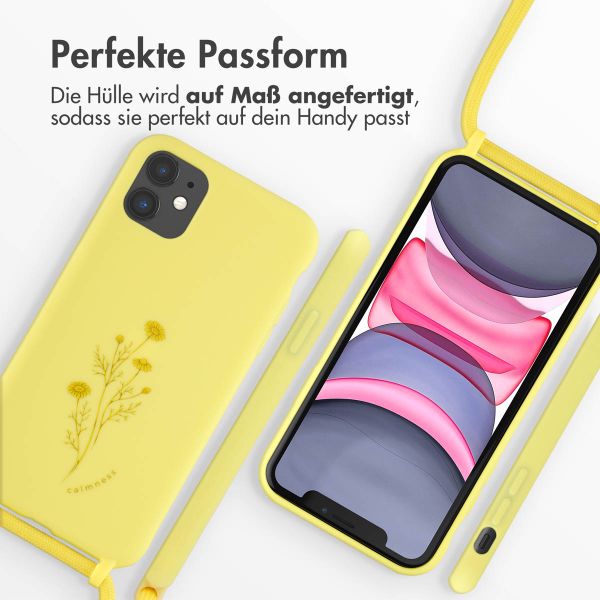 imoshion SilikonHülle design mit Band Apple iPhone 11 - Flower Yellow