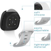 imoshion Silikon Sportarmband für Fitbit Versa 4 / 3 / Sense (2) - Weiß
