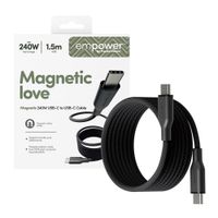 Empower by PanzerGlass Magnetic Snake USB-C-zu-USB-C Kabel - 240W - 1.5 Meter - Space Black