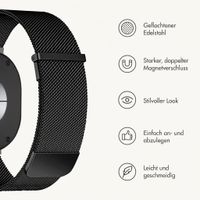 imoshion Mailändische Magnetarmband für Samsung Galaxy Watch 9 (40/44mm) / Watch 8 (40/44mm) / Classic (46mm) - Schwarz