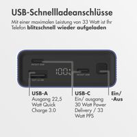 imoshion Ultra Series Aluminium | Powerbank 20.000 mAh - Schnellladen bis 33W - Cobalt Blue