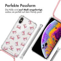 imoshion Design Hülle mit Band Apple iPhone X / Xs - Crab Watercolor