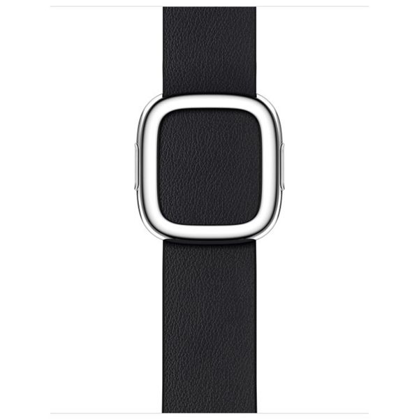 Apple Leather Band Modern Buckle für die Apple Watch Series 1 bis 9 / SE (38/40/41 mm) | Series 10 (42 mm) - Größe L - Midnight