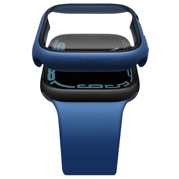 Uniq Legion Apple Watch Hülle mit Gehärtetem Glas-Displayschutz für die Apple Watch 7-9 - 45 mm - Cobalt Blue