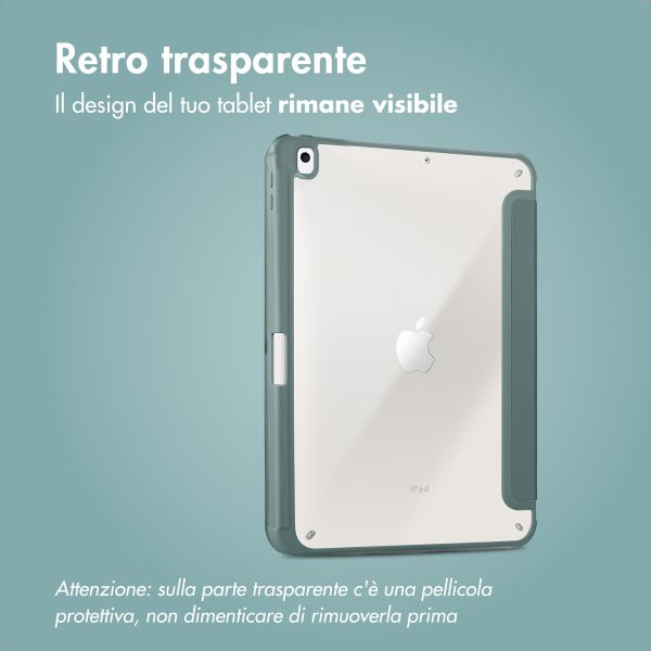 imoshion Origami Klapphülle Apple iPad 9 (2021) 10.2 Zoll / iPad 8 (2020) 10.2 Zoll / iPad 7 (2019) 10.2 Zoll - Dunkelgrün
