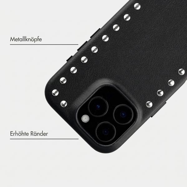 Selencia Studs Backcover mit MagSafe Apple iPhone 16 Pro - Velvet Black