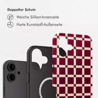 Selencia Vivid Rückabdeckung mit MagSafe Apple iPhone 16 - Check This Burgundy