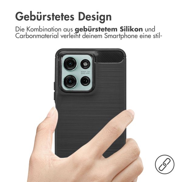 imoshion Brushed Back Cover für das Motorola Moto G75 5G - Schwarz