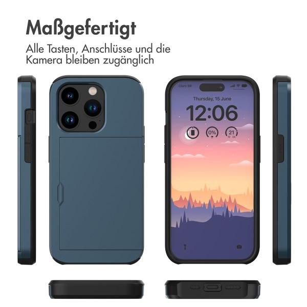 imoshion Backcover mit Kartenfach für das iPhone 15 Pro - Dunkelblau