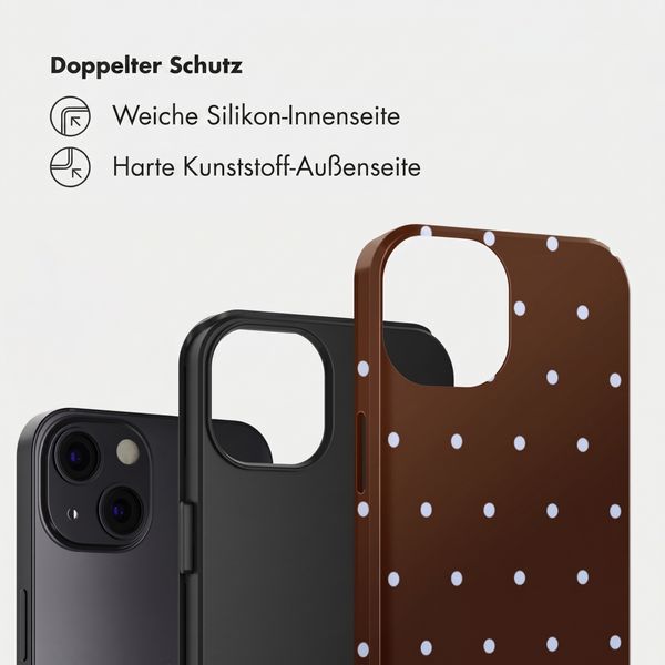 Selencia Vivid Back Cover Apple iPhone 13 - Happy Dots Chocolate